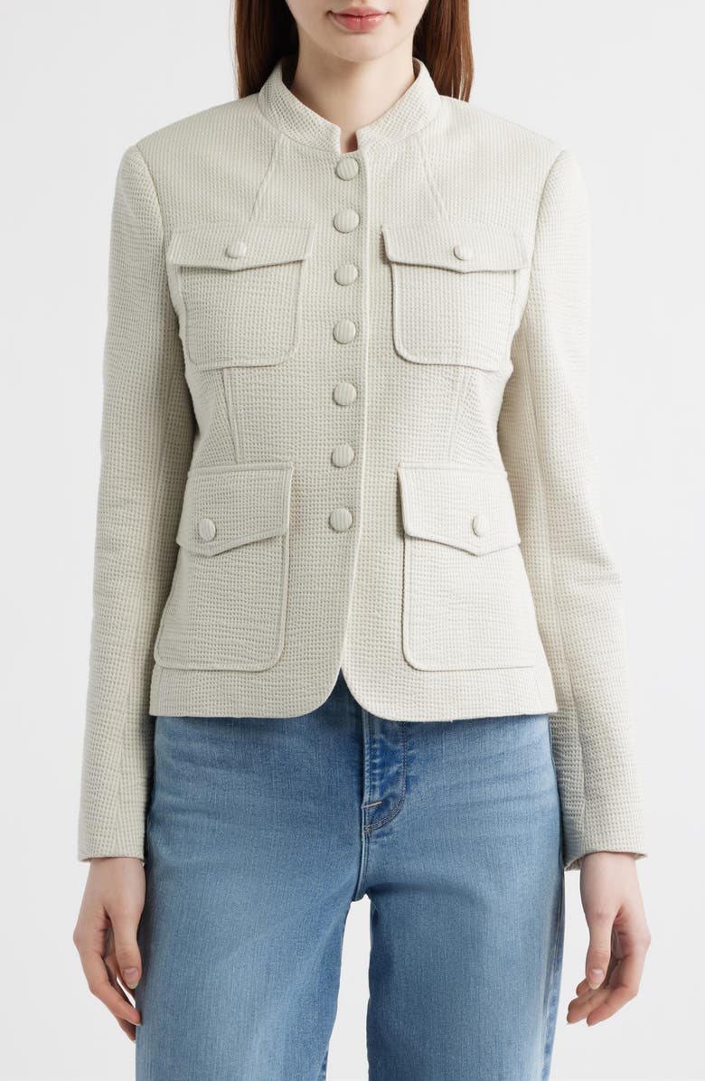 rag & bone Mercer Textured Jacket, Alternate, color, Grey