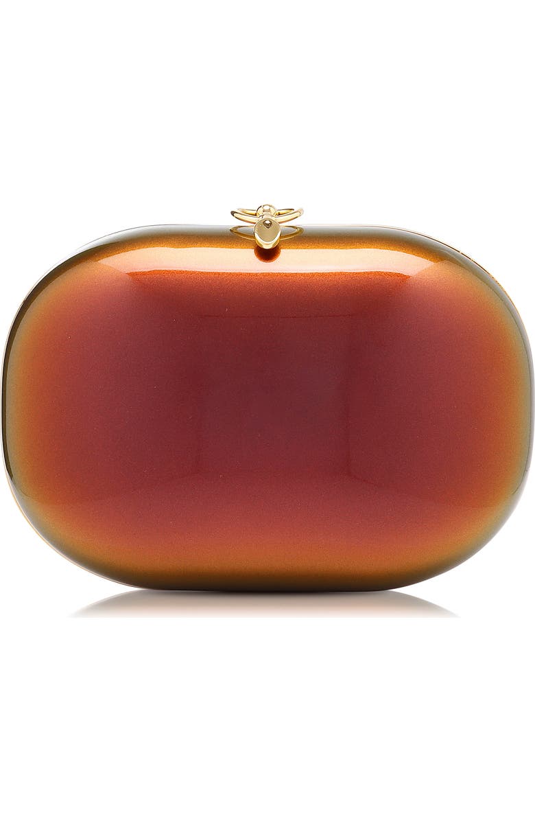 Jeffrey Levinson Elina Sunset Pearl Iridescent Clutch, Main, color,