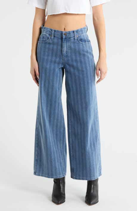 Vigoss Pinstripe Wide Leg Jeans