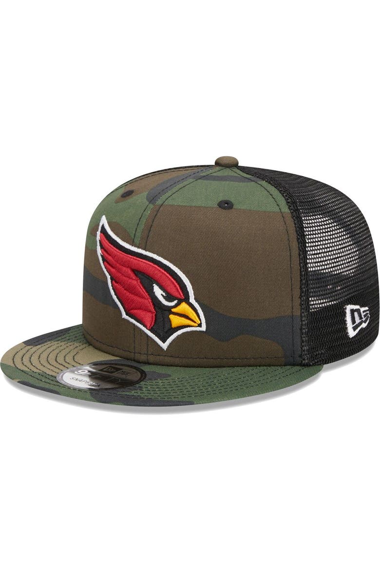 Men's New Era Camo Arizona Cardinals  Main Trucker 9FIFTY Snapback Hat, Main, color, Camo