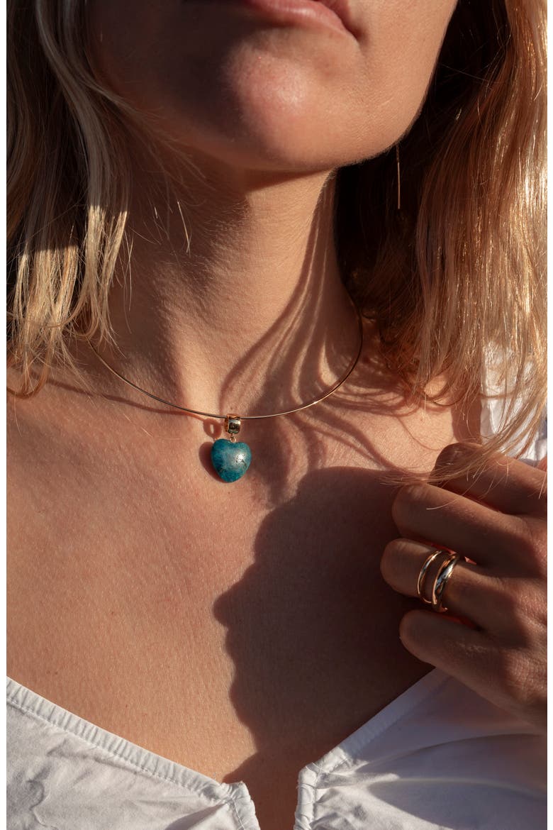 Gemma Bail Charm, Alternate, color, APATITE