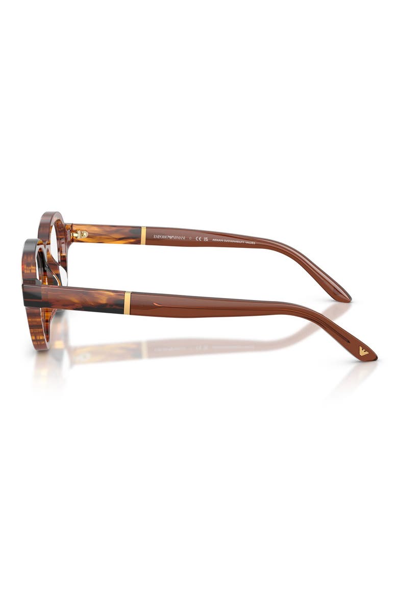 47mm Irregular Optical Glasses, Alternate, color, SHINY STRIPED DARK BROWN