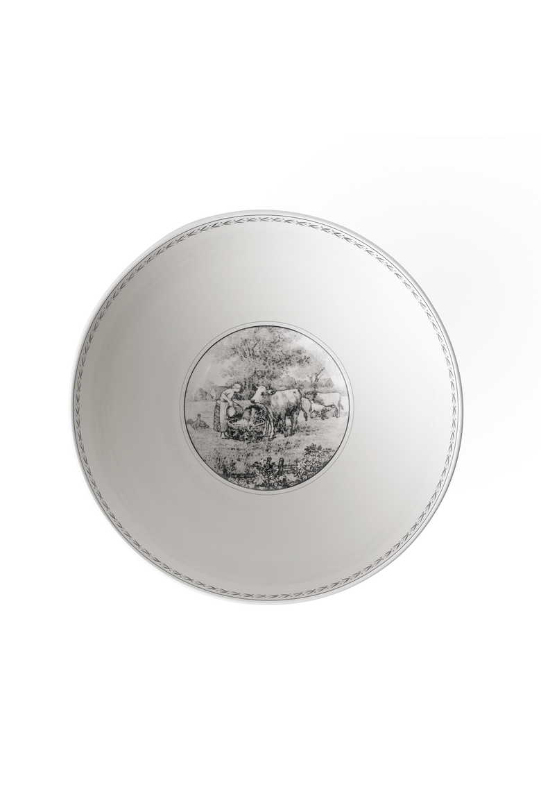 Audun Ferme Round Bowl, Alternate, color, White