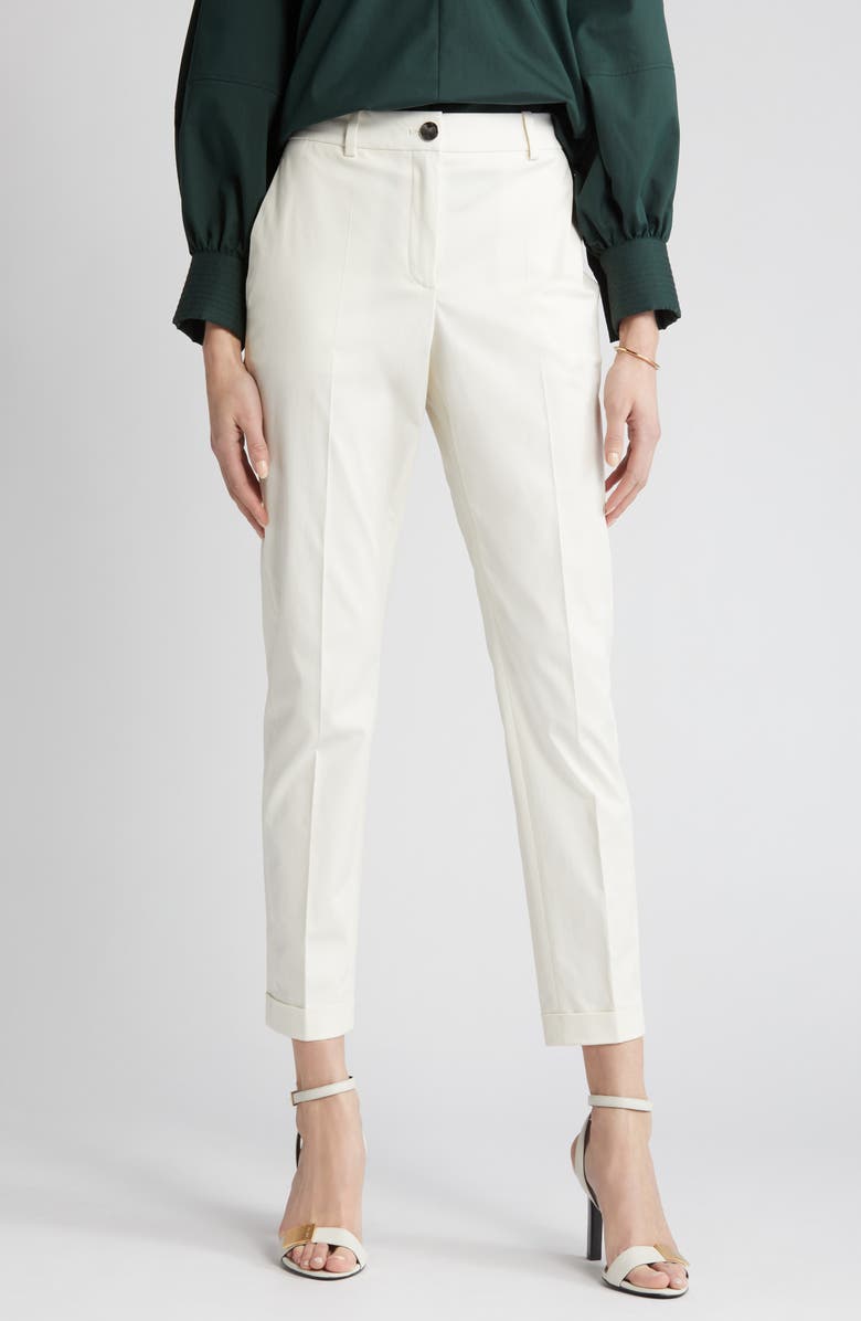 BOSS Tachinoa Stretch Cotton Ankle Pants, Alternate, color, 