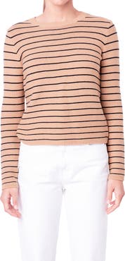 English Factory Stripe Crewneck Sweater