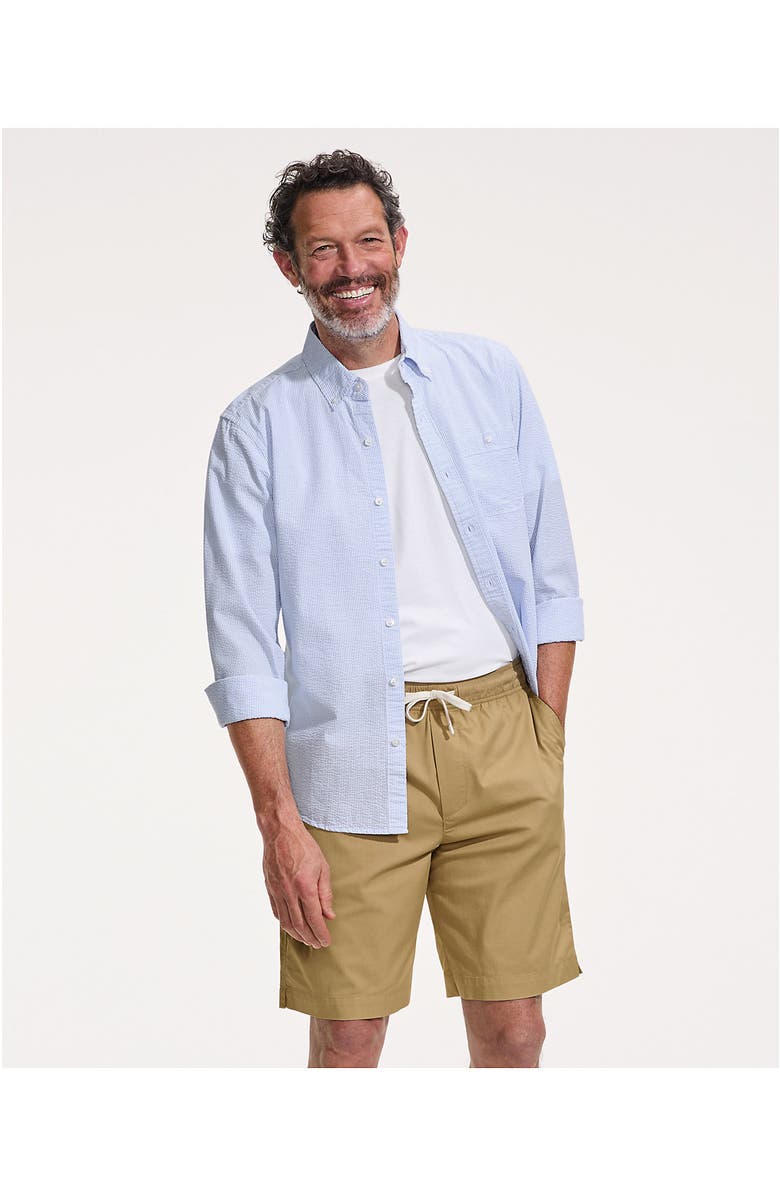 Lands' End 9" Pull On Deck Shorts, Alternate, color, Desert Tan