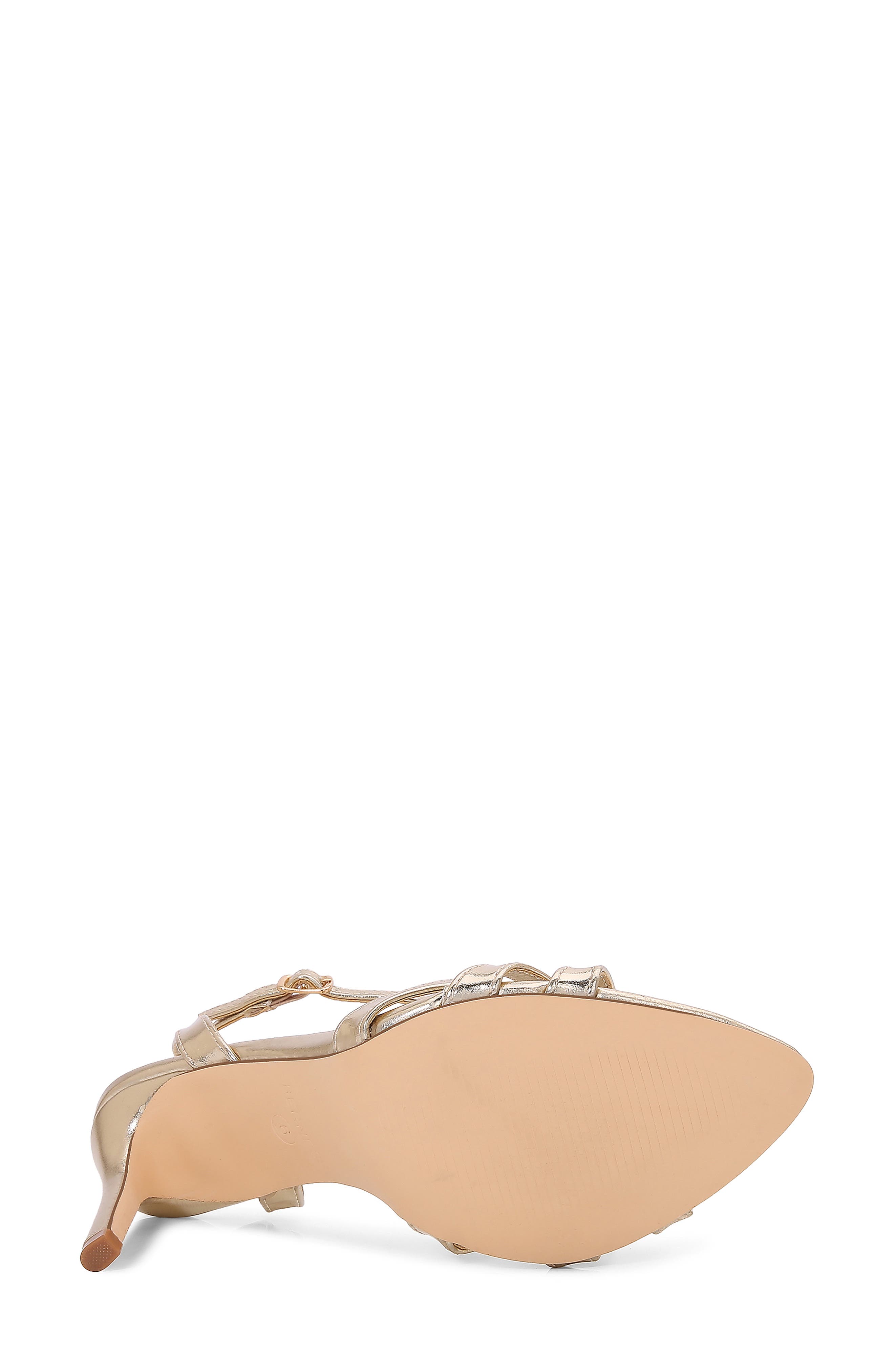 Harlee Ankle Strap Sandal, Alternate, color, GOLD