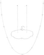Bearfruit Jewelry Sterling Silver 18k Gold Plated Infinite Pearl Set Dainty Statement