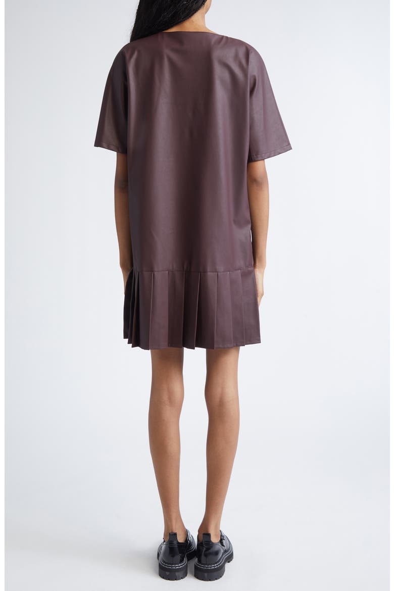 Hidesia Faux Leather Dress, Alternate, color, BORDEAUX