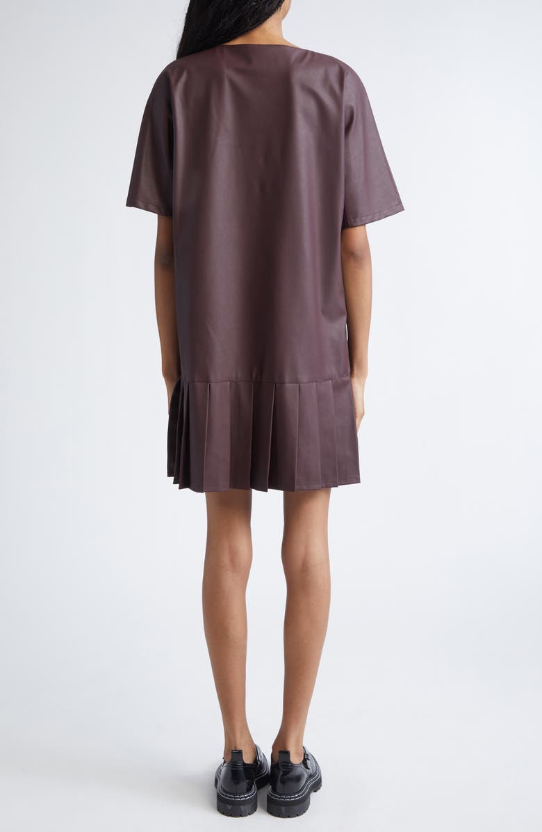 MM by Max Mara Hidesia Faux Leather Dress, Alternate, color, Bordeaux