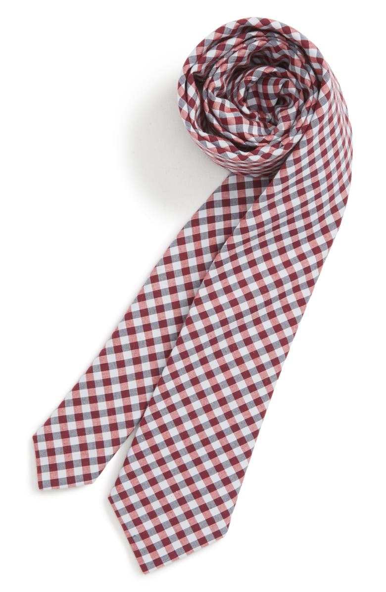 Nordstrom Check Cotton Tie, Main, color, 