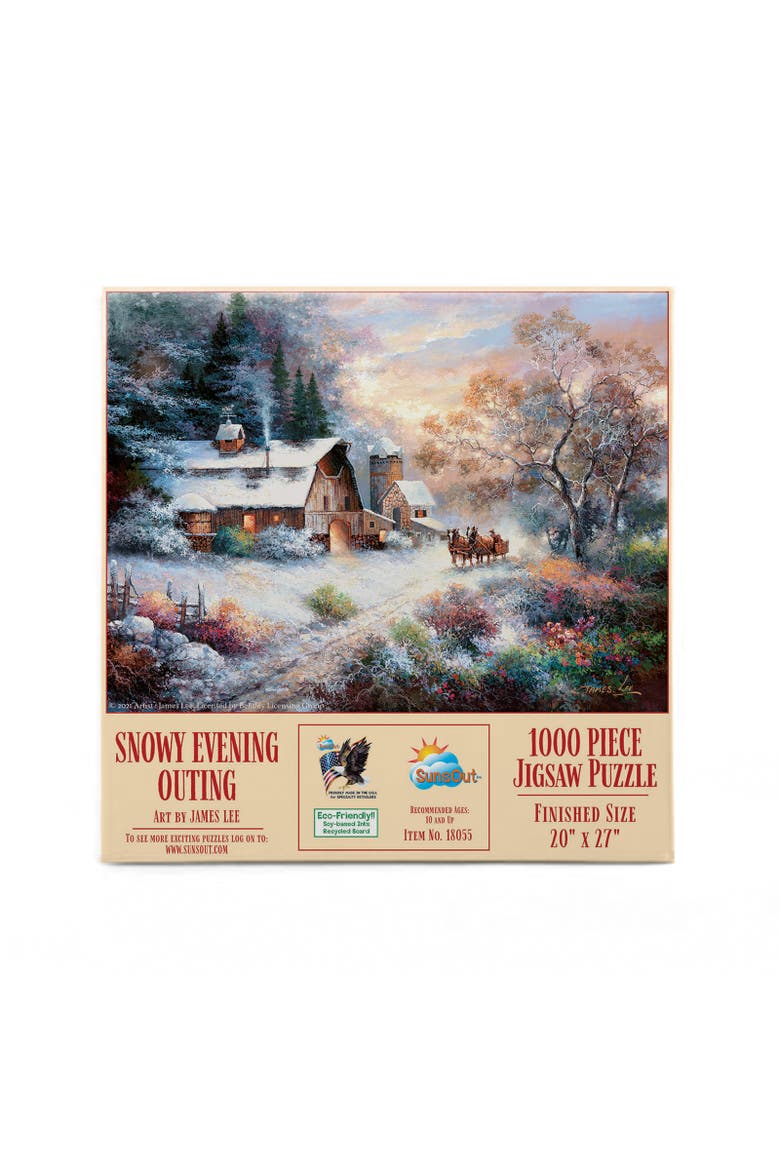 Snowy Evening Outing 1000 piece Jigsaw Puzzle for Adults, Alternate, color, Multicolor