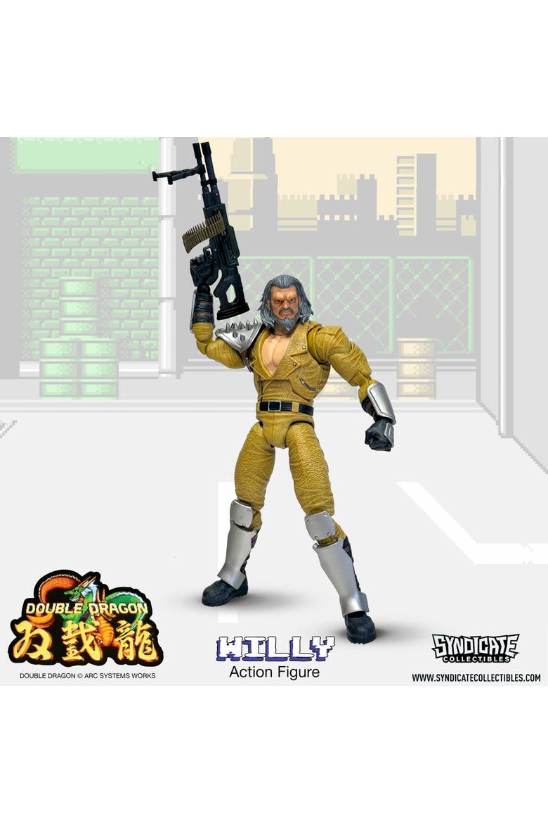 Double Dragon Willy 7-Inch Deluxe Action Figure, Alternate, color, Gold
