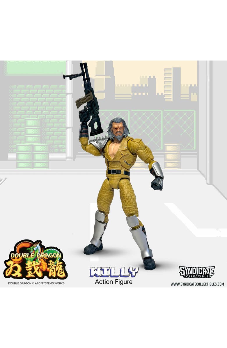 Toynk Double Dragon Willy 7-Inch Deluxe Action Figure, Alternate, color, Gold