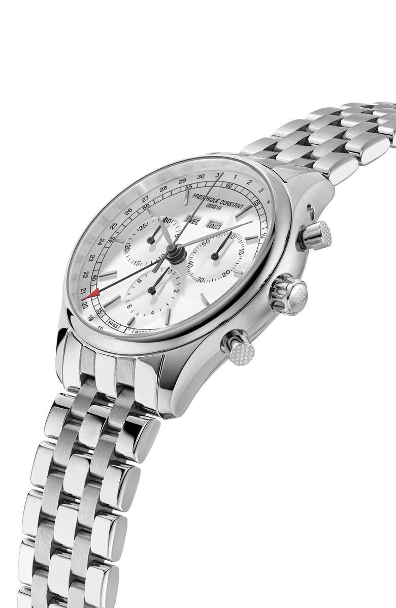 FREDERIQUE CONSTANT Classics Quartz Chronograph Bracelet Watch, 40mm, Alternate, color,