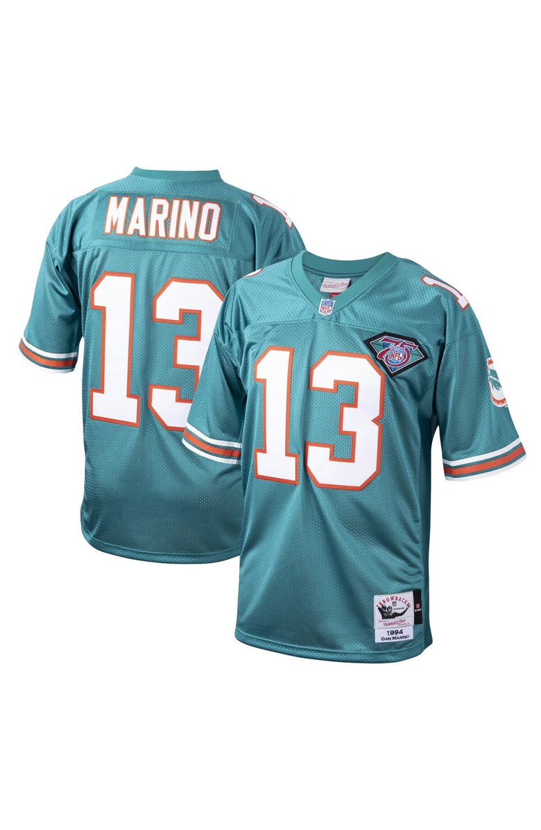 Mitchell & Ness Men's Mitchell & Ness Dan Marino Aqua Miami Dolphins 1994 Authentic Throwback Retired Player Jersey, Alternate, color, Aqua