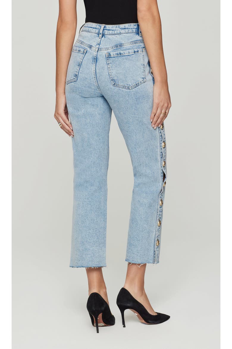 Stephen Knot Button Jeans, Alternate, color, Light Blue