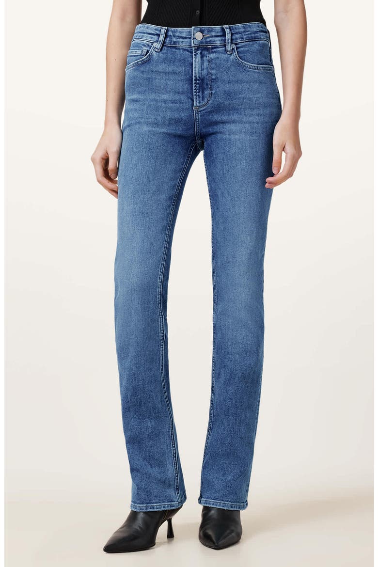 Haldan Slim Fit Bootcut Jeans, Main, color, MID INDIGO