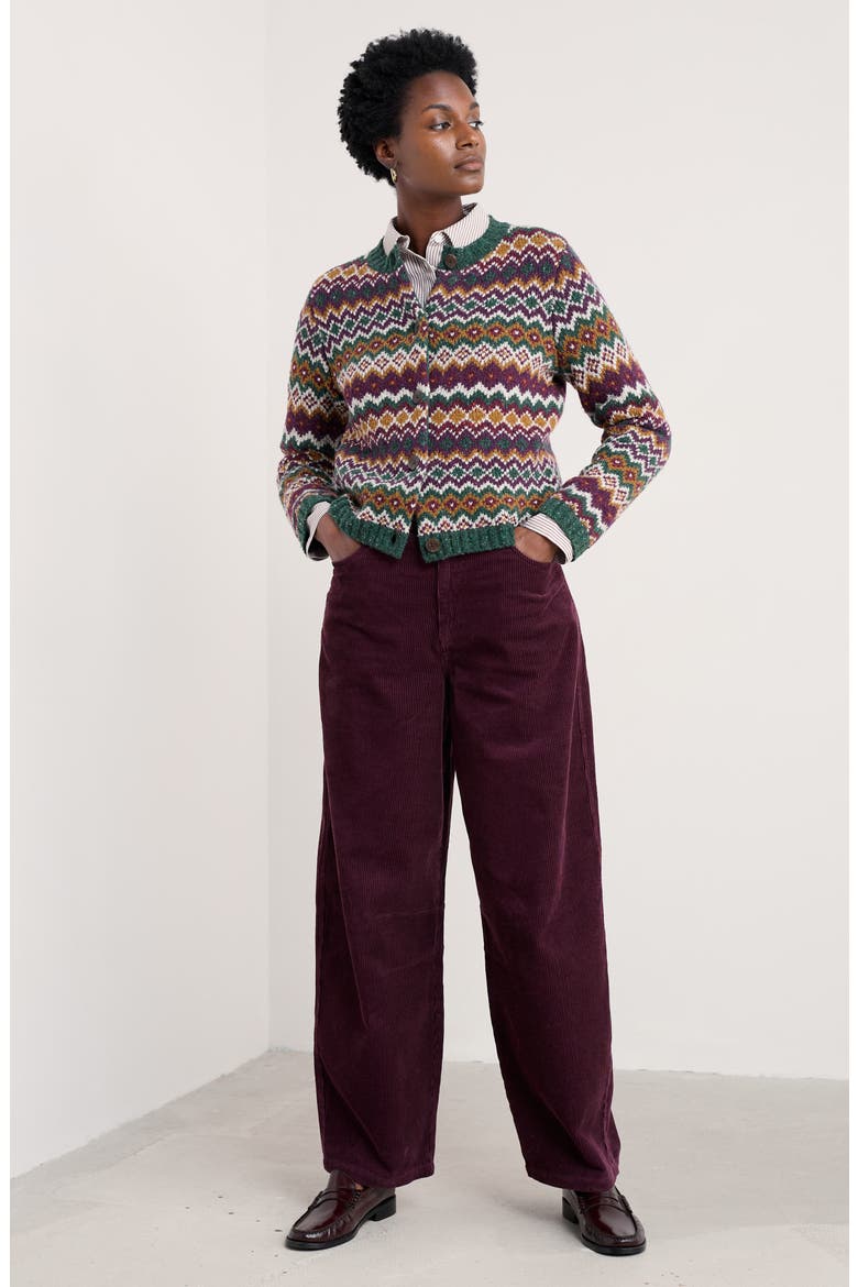Dawson Pick Fair Isle Merino Wool Cardigan, Alternate, color, KNIT DARK WRECKAGE MULTI