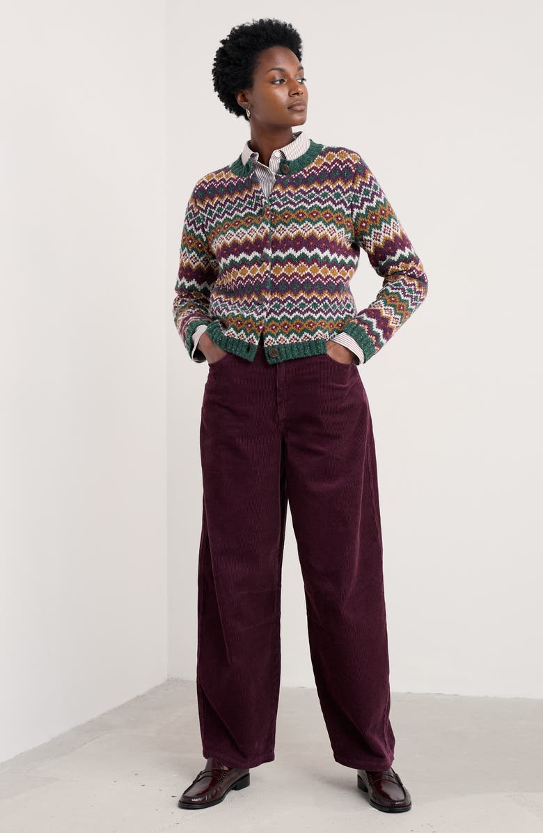 Seasalt Cornwall Dawson Pick Fair Isle Merino Wool Cardigan, Alternate, color, Knit Dark Wreckage Multi