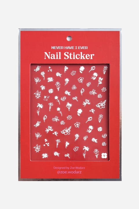 Nail Sticker by Zoe Wodarz - Flower White