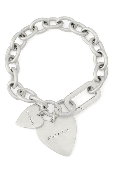 Double Heart Chain Link Bracelet