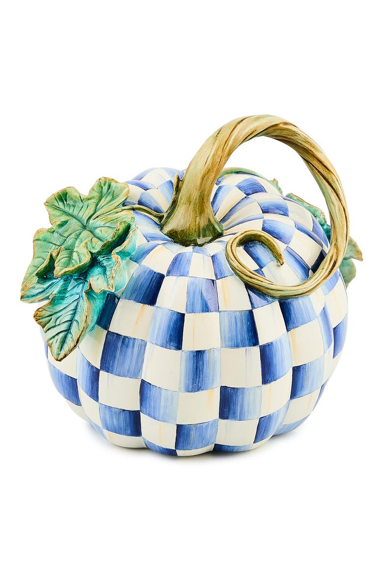 Royal Check Twisted Stem Pumpkin, Main, color, ROYAL