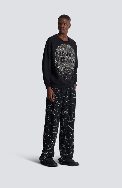 Shop Balmain Galaxy Embroidered Sweatshirt