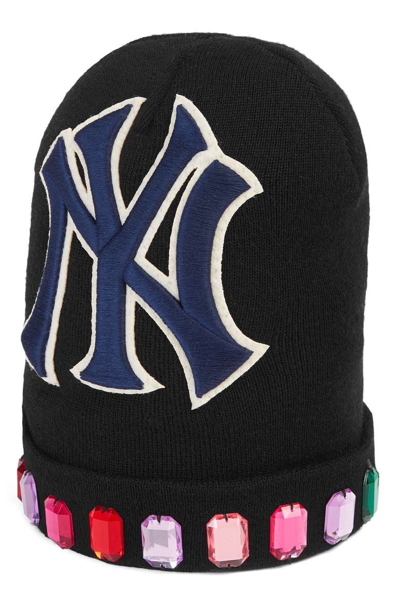 Gucci NY Jewel Wool Knit Cap, Main, color, 