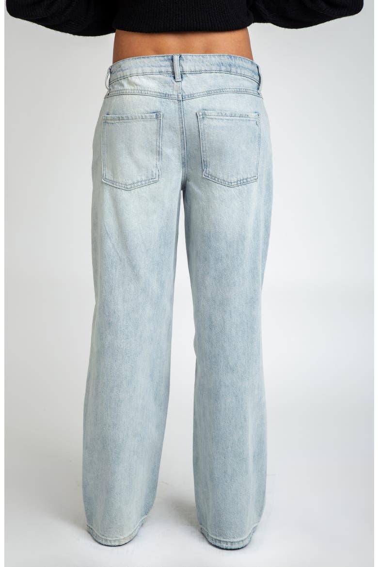 Low Rise Baggy Jeans, Alternate, color, BLUE/ BLACK ANTIQUE