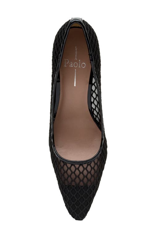 Linea Paolo Mesh Pointed Toe Pump In Black