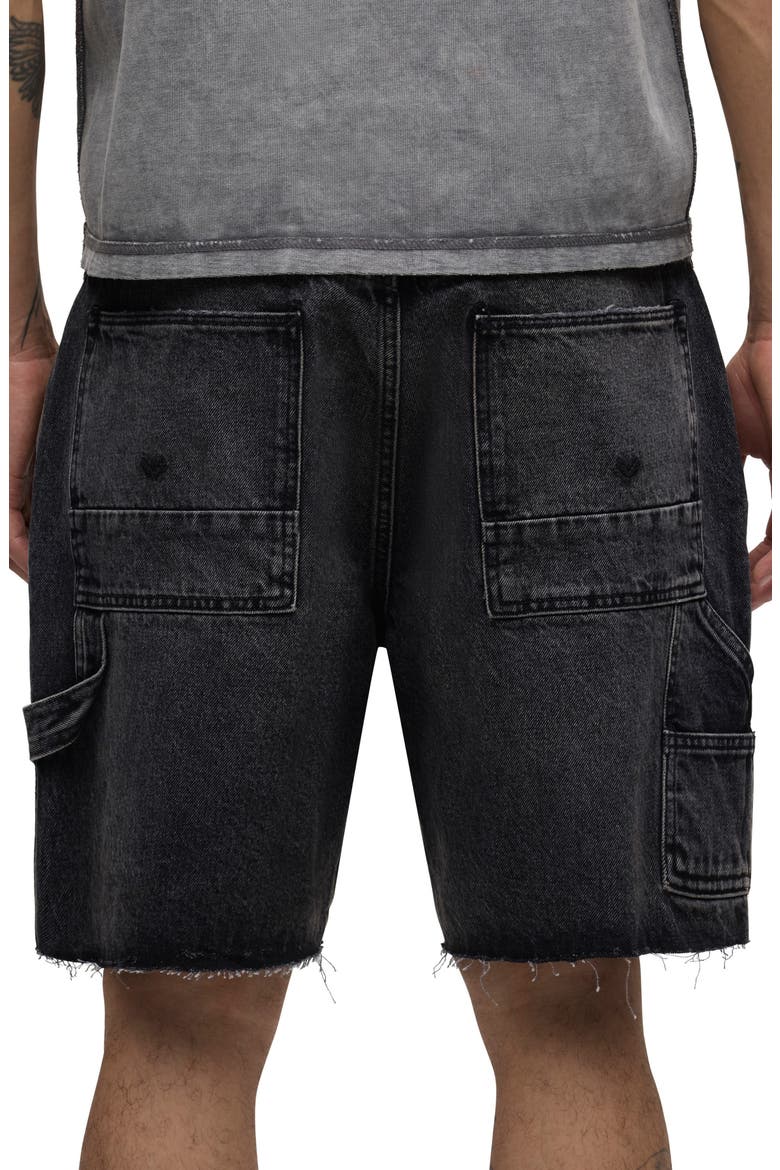 Cutoff Denim Carpenter Shorts, Alternate, color, GLENDALE