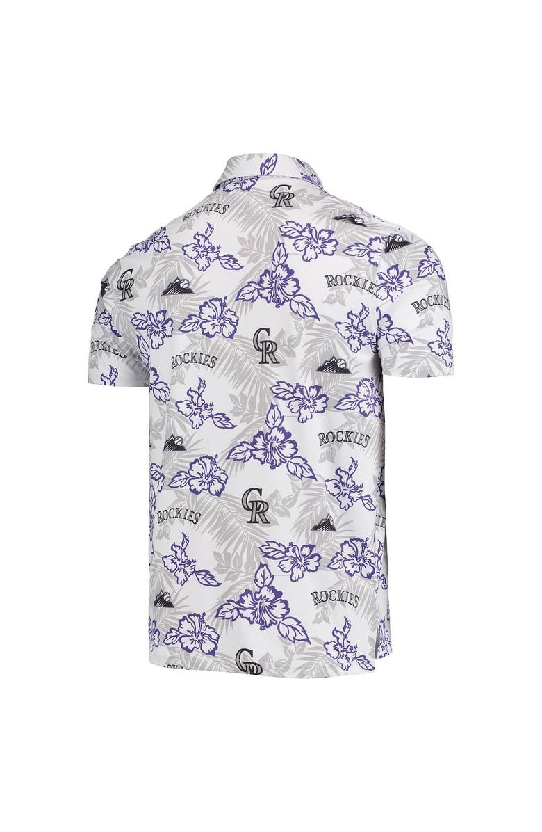 Reyn Spooner Men's Reyn Spooner White Colorado Rockies Performance Polo, Alternate, color, 