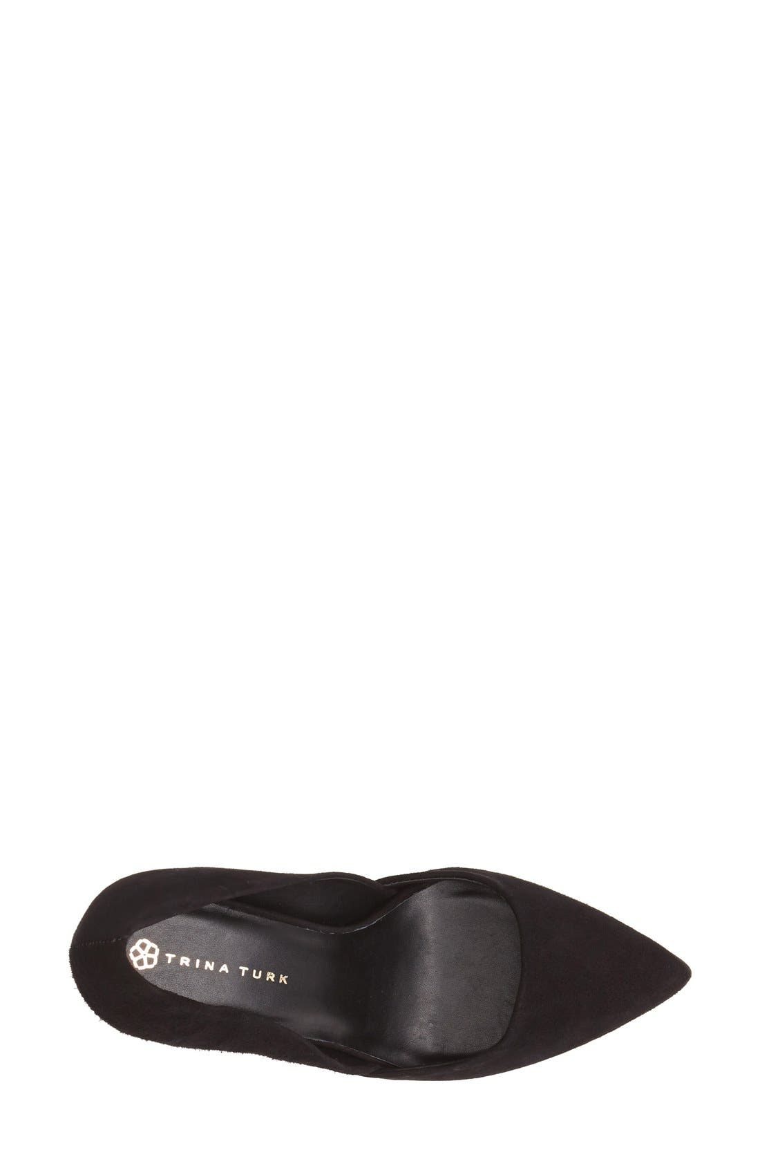 'Hollywood' Pump, Alternate, color, BLACK SUEDE