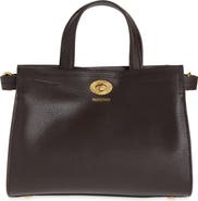 Burberry Cotswolds Leather & Check Canvas Tote