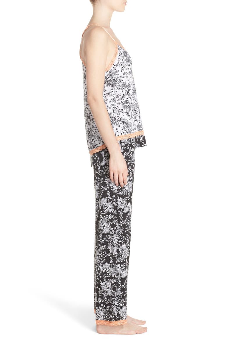 Print Jersey Pajamas, Alternate, color, BLACK