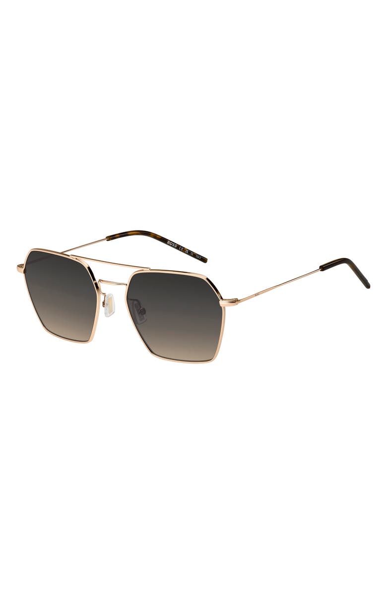 BOSS 54mm Geometric Aviator Sunglasses, Alternate, color,