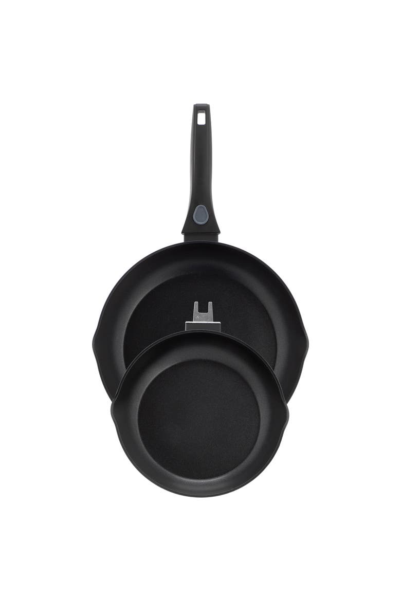 3 Piece Nonstick Aluminum Frying Pan Set in Black, Main, color, Black