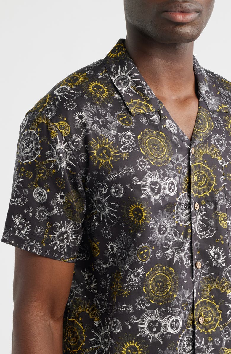 Boardies Sun Print Camp Shirt, Alternate, color, Black