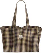 Damson Madder Organic Cotton Gingham Canvas Tote