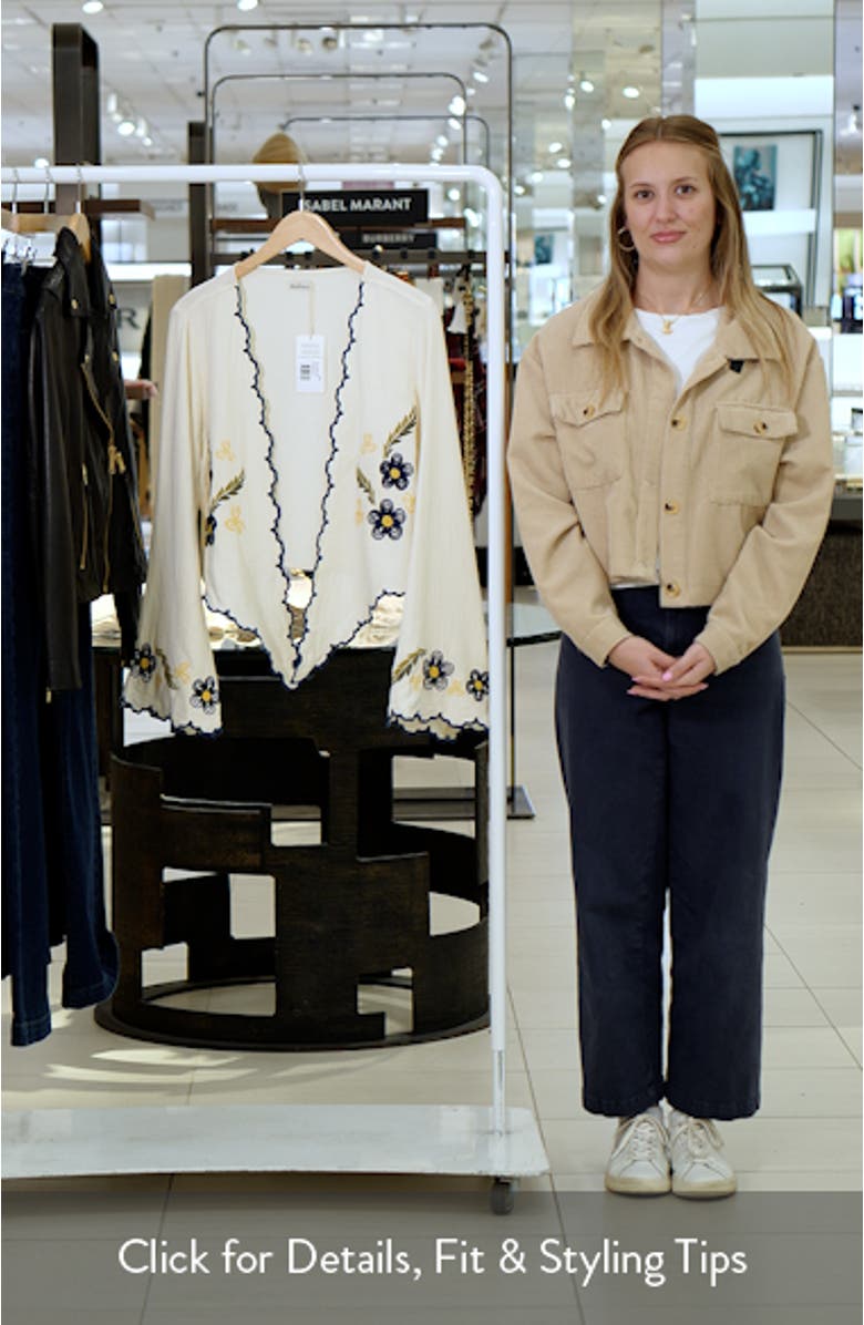 Soleil Fiore Tie Front Cover-Up Top, sales video thumbnail