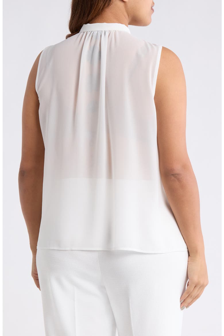 Ruffle Tie Sleeveless Chiffon Top, Alternate, color, IVORY