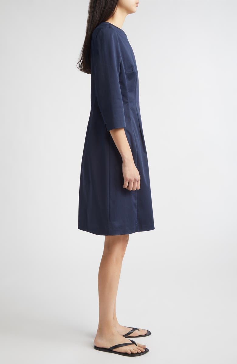PARTOW Blair Stretch Cotton Sheath Dress, Alternate, color, Navy