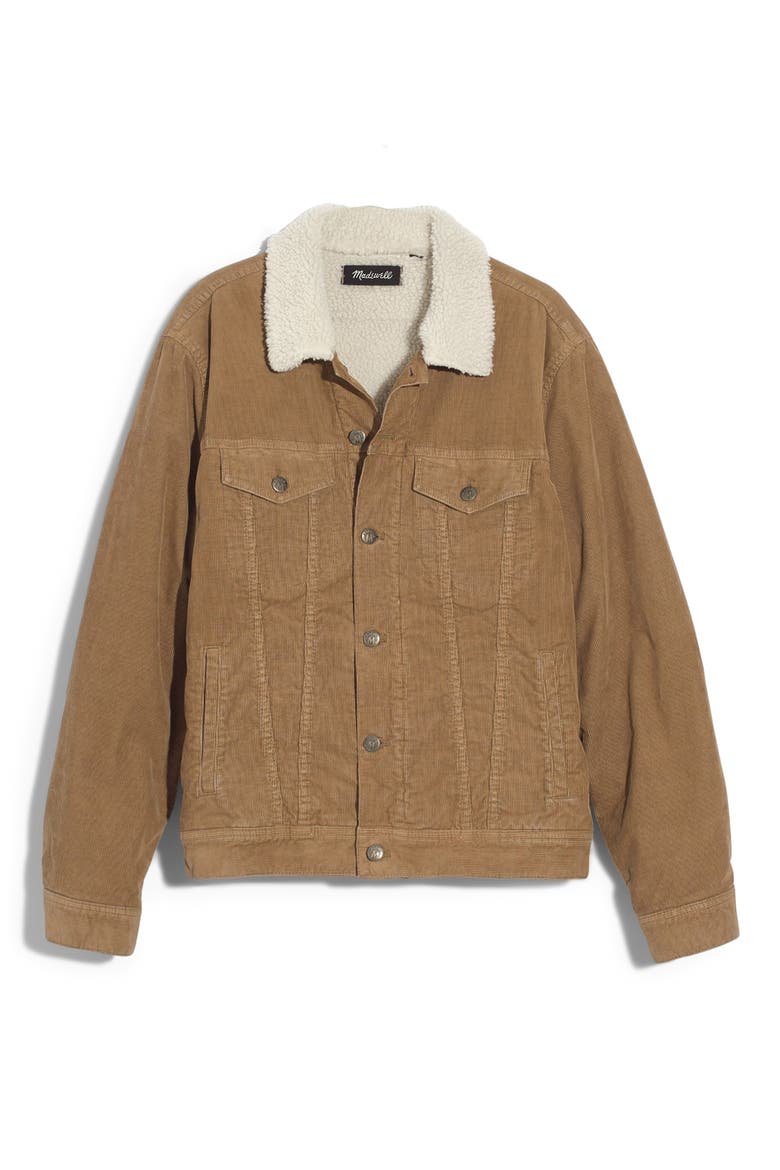 Fleece Lined Classic Jean Jacket Corduroy Edition, Alternate, color, CYPRUS RUINS