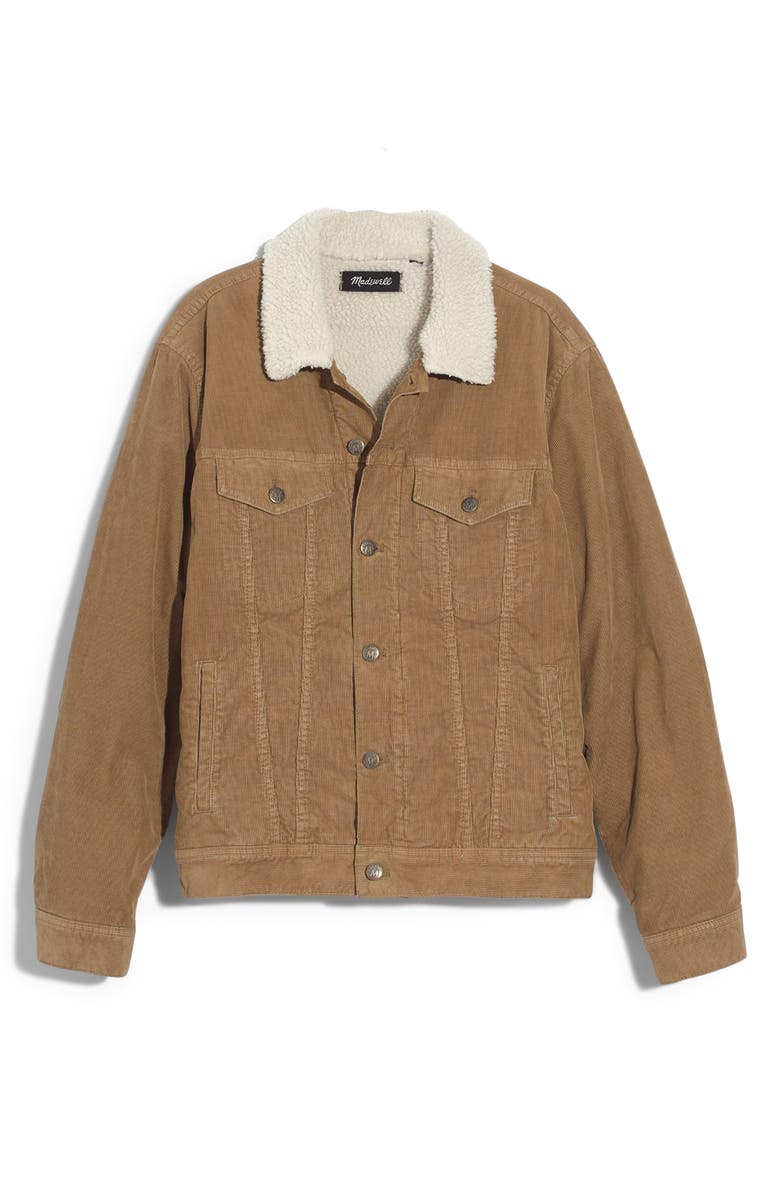 Madewell Fleece Lined Classic Jean Jacket Corduroy Edition, Alternate, color,