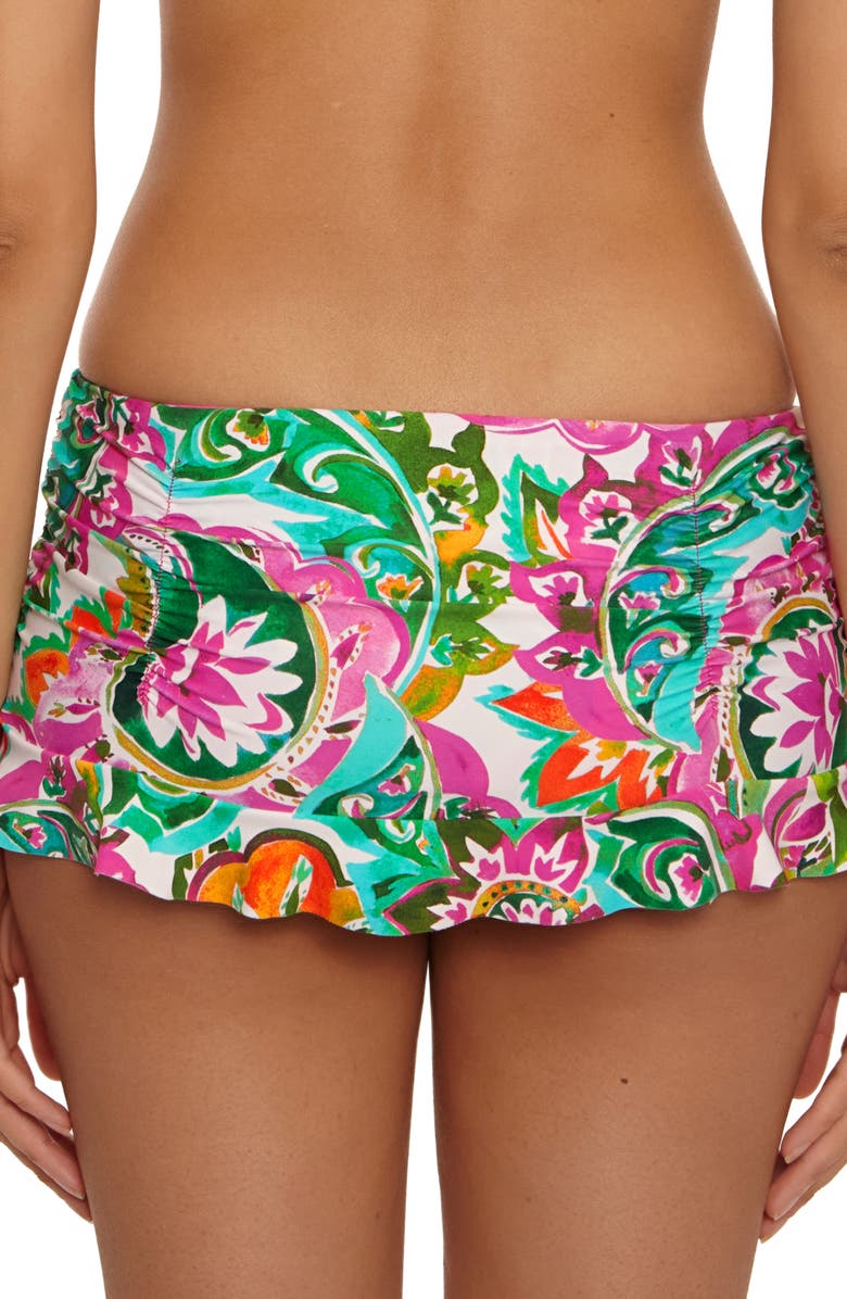 Becca La Vie Skirted Bikini Bottoms, Alternate, color, Multi