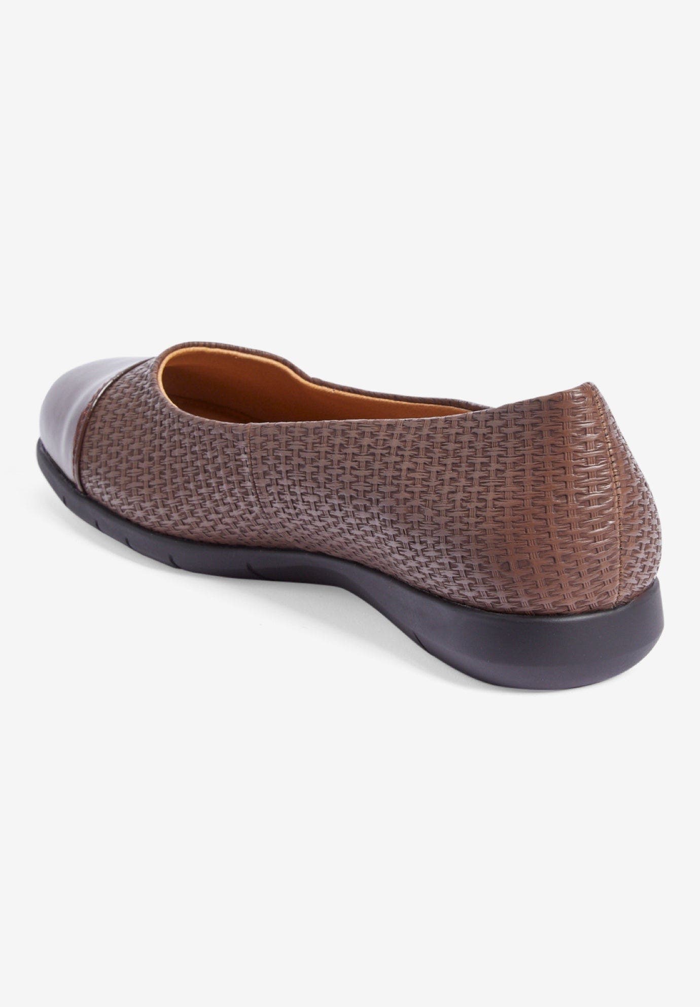 The Fay Slip On Flat, Alternate, color, BROWN WOVEN