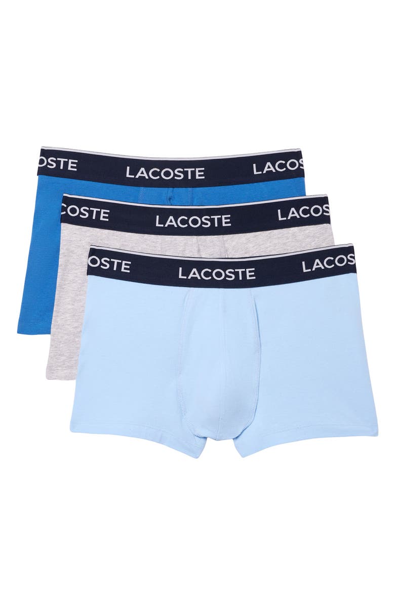 Lacoste Assorted 3-Pack Logo Stretch Cotton Boxer Briefs, Alternate, color, Vaporous/ Overview