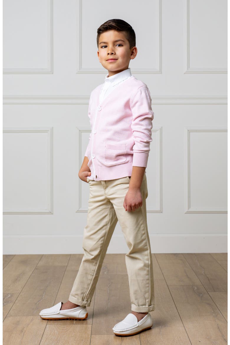 Boys' Organic Tipped Cardigan, Kids, Alternate, color, Pale Pink