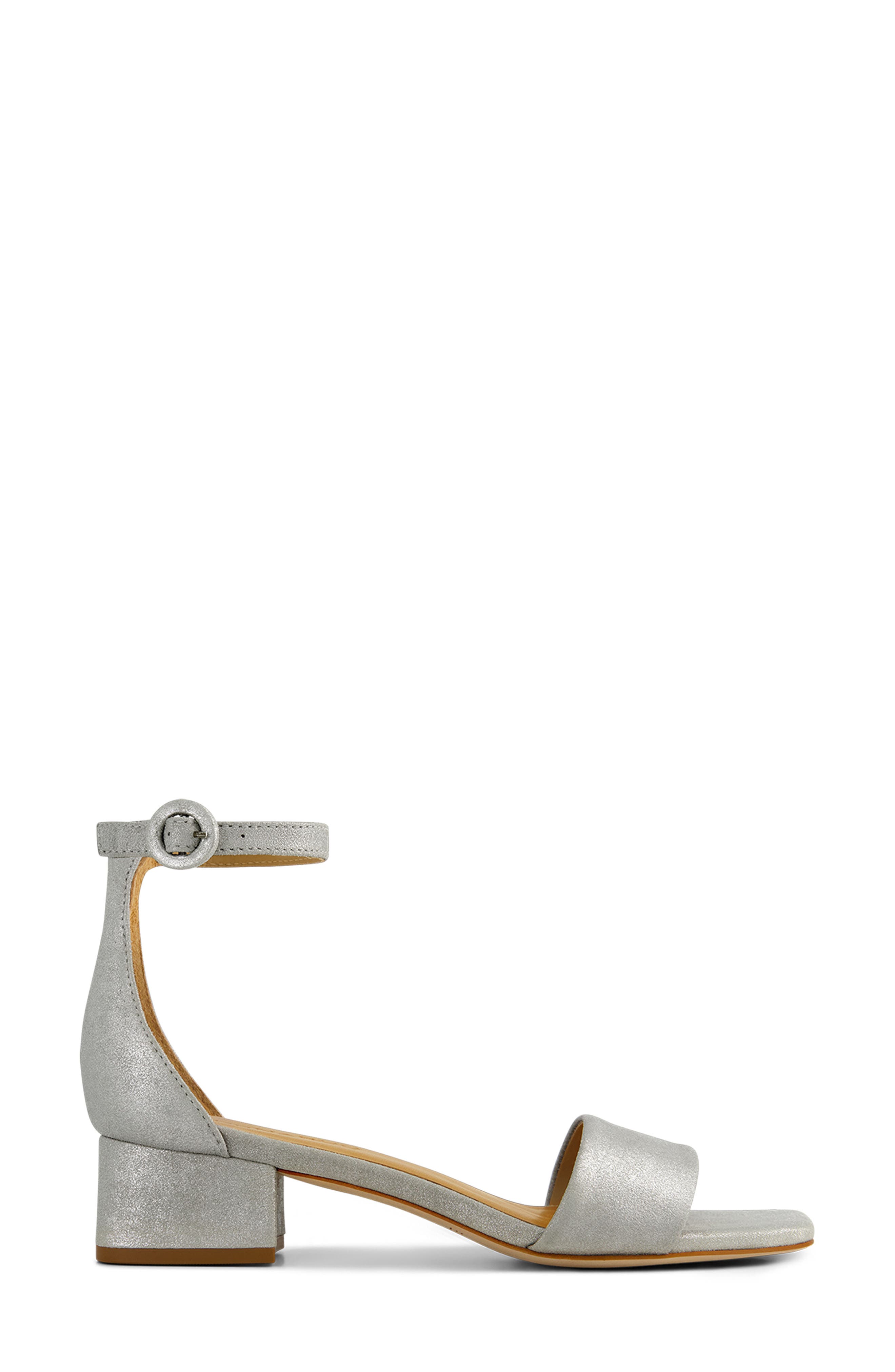 Jalena Ankle Strap Sandal, Alternate, color, SILVER METALLIC SUEDE